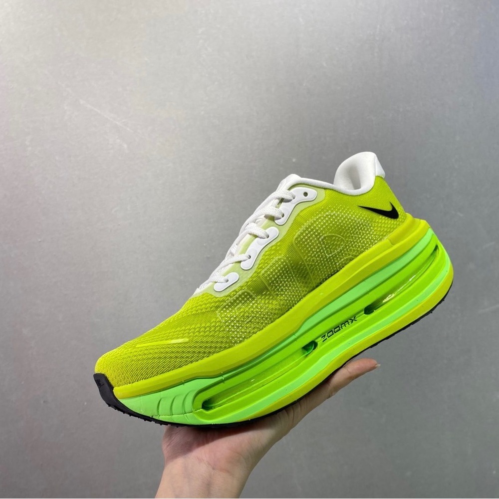 Nike Vomero Premium Men’s Athletic Shoes Neon Yellow with Black Swoosh - Picture 7 of 9
